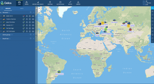 Gelios PRO user interface