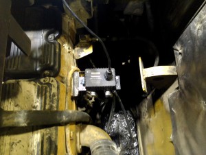 Excavator CAT 385 with Eurosens Delta fuel flow meter