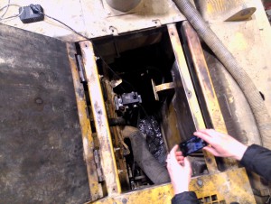 Excavator CAT 385 with Eurosens Delta fuel flow meter