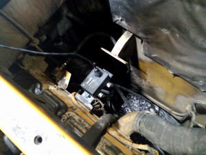 Excavator CAT 385 with Eurosens Delta fuel flow meter